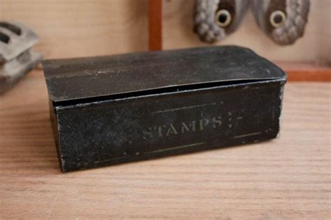 11th century stamped metal box|Vintage Metal Stamp Box for sale .